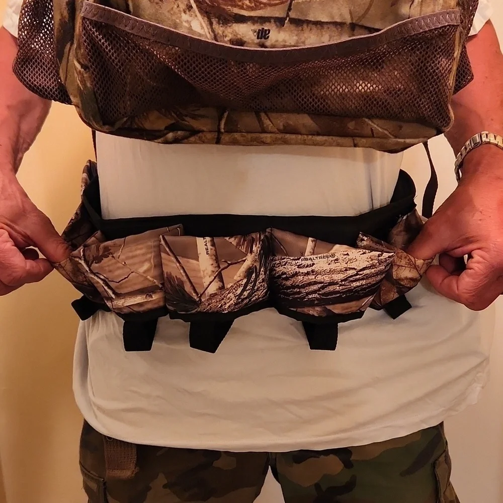 Bundle of 2 - Mad Dog Camo Backpack and Realtree Camo Hunter Outdoor Waist.